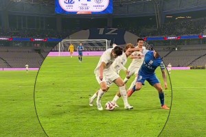 现场申花球迷实拍配文：裁判你瞎还是我瞎！这不是点球？？？